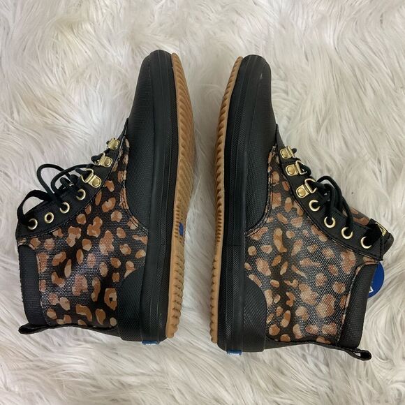 NEW Keds leopard print Scout II water resistant canvas rain lace up boots 6 - Picture 5 of 13